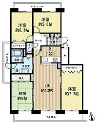 コロナードあいの里2 4LDKの間取図画像