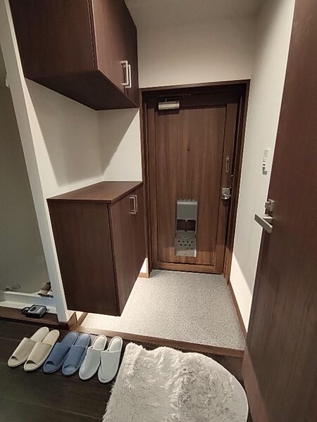 間接照明が玄関を明るくします