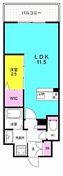 LEGALANDNISHINOMIYA PARKSIDE 1LDKの間取図画像