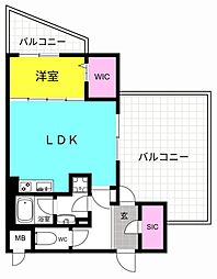 LEGALANDNISHINOMIYA PARKSIDE 1LDKの間取図画像