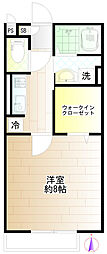 MSハイム 1Kの間取図画像