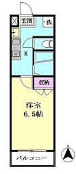 YH・ボヌール 1Kの間取図画像