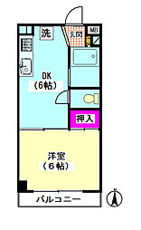 クリエールキクチA 1DKの間取図画像