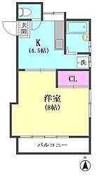 ハイム大森 1Kの間取図画像
