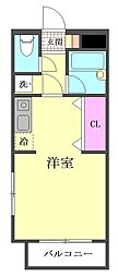 ブリランテ平和島 1Kの間取図画像