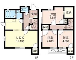 久が原ヴィレッジ 2階3LDKの間取り