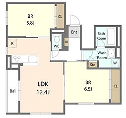 間取図画像 2LDK