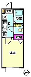 エスペランサ 1Kの間取図画像