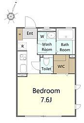 M FLAT SENZOKUIKE 1Kの間取図画像