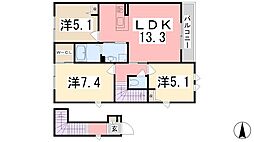 シャーメゾン福田B 3LDKの間取図画像