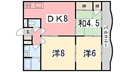 コーポエルム 3LDKの間取図画像