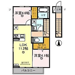 仮)D-ROOM VIC 1LDKの間取図画像