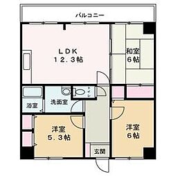 ハッピーライフフジ 3LDKの間取図画像