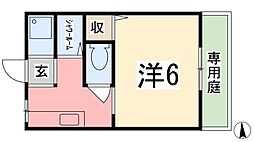 サンシティアイン 1Kの間取図画像