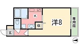 カルム・モリ 1Kの間取図画像