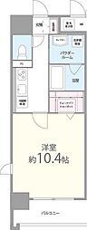 パレーブランシェ 1Kの間取図画像