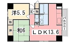 サンテデーレしかま 2LDKの間取図画像