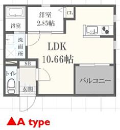 Bonheur英賀保駅前1 1LDKの間取図画像