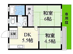 パナハイツ古曽部 1階/-