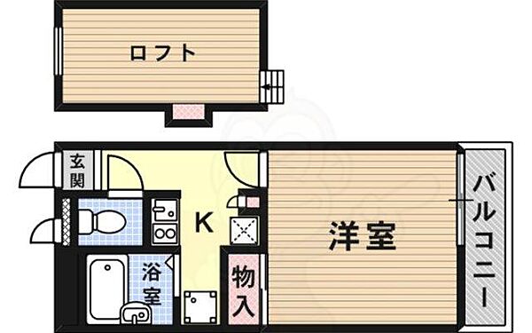 大阪府高槻市安満西の町(賃貸アパート1K・2階・20.28㎡)の写真 その2