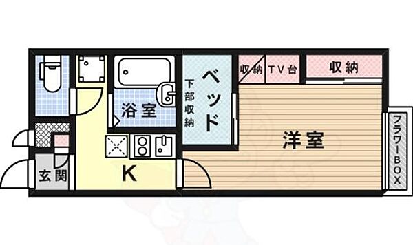大阪府高槻市安満西の町(賃貸アパート1K・2階・21.81㎡)の写真 その2