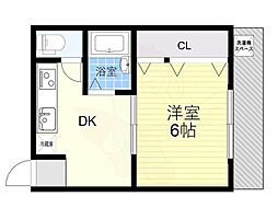 グランデジオーズ千代田 1DKの間取図画像