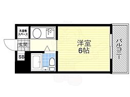 ジョイフル富田 1Kの間取図画像