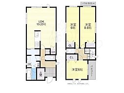JR東海道・山陽本線 摂津富田駅 徒歩20分の賃貸一戸建て 1階3LDKの間取り