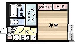 JR東海道・山陽本線 摂津富田駅 徒歩20分の賃貸アパート 2階1Kの間取り