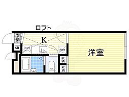 JR東海道・山陽本線 摂津富田駅 徒歩10分の賃貸アパート 2階1Kの間取り