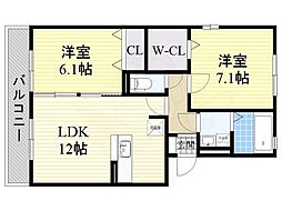 阪急京都本線 高槻市駅 バス6分 下田部下車 徒歩2分 2階/-