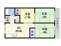美幸ハイツ 3DKの間取図画像
