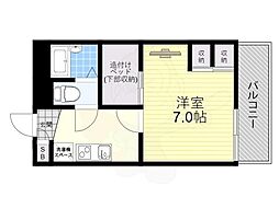 レオパレスプラスパ平田 1Kの間取図画像
