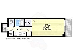 ヴァン・ミレーユ 1Kの間取図画像