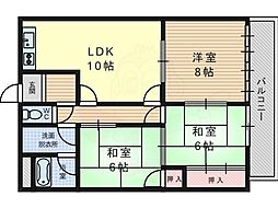 高垣ハイツ 3LDKの間取図画像