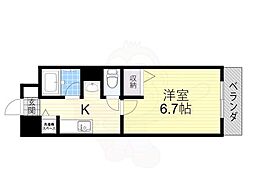 ジュネス京口 1Kの間取図画像