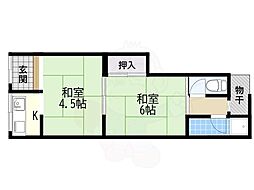 幸楽荘 2階/-