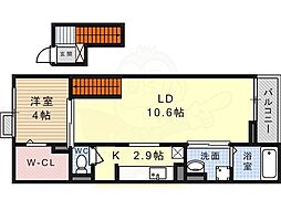 ライルツー 1LDKの間取図画像
