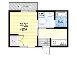 タツミマンション 1Kの間取図画像