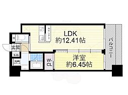 南海高野線 住吉東駅 徒歩12分の賃貸マンション 10階1LDKの間取り