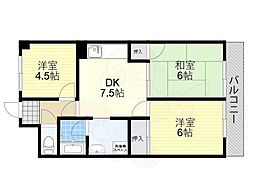 ハイム奥野 3DKの間取図画像
