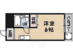 メゾンドトレイユ 2階ワンルームの間取り