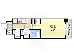 ザ・パークハビオ阿倍野昭和町 9階1Kの間取り