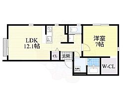 SUN-JIHOUSEA 1LDKの間取図画像