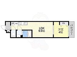 仮)AND TERRACE文の里 1LDKの間取図画像