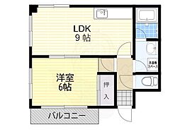 ハイツ鷹合 1LDKの間取図画像