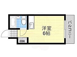 バウハイム ワンルームの間取図画像