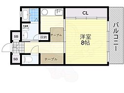 ペルソナグラータ 1Kの間取図画像