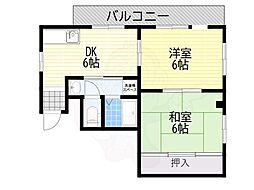 マンション蜻鈴 2DKの間取図画像