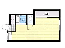マンション奈美 ワンルームの間取図画像